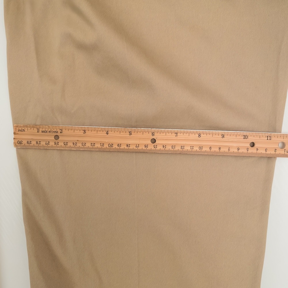 Ben Silver English Drills Pants Men's 42 Khaki Pleated Cuffed USA FITS 40x26.5 - Picture 13 of 15